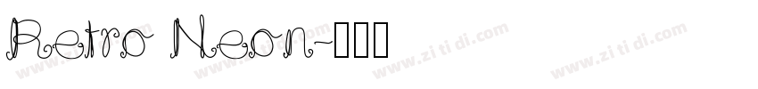 Retro Neon字体转换